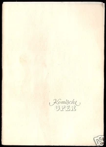 Theaterprogramm, Komische Oper Berlin, Ballettabend, 1953 - Bild 1 von 1