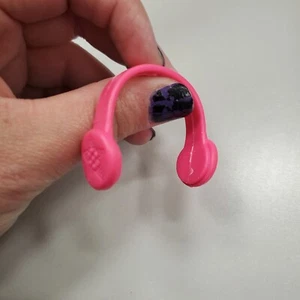 BARBIE REPLACEMENT HEADPHONES BRIGHT PINK STAR SIDES - Picture 1 of 6