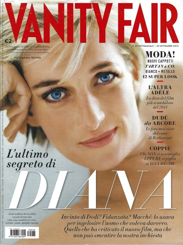 Princess Diana Vanity Fair Magazine Italy 9/25/2013 👍 - Image 1 of 1