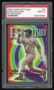 1999 Fleer Mystique Established Mark McGwire /100 PSA 9