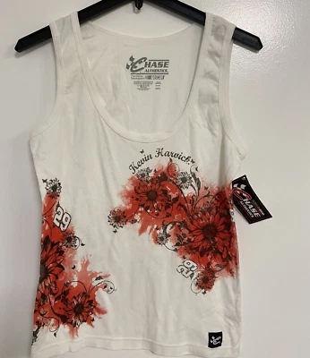 Kevin Harvick #29 Nascar Chase Ladies White  Daisy Tank Top Shirt Medium - Image 1 of 3