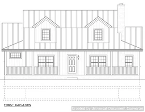 Full Set of two story 3 bedroom house plans 1,996 sq ft - Picture 1 of 8