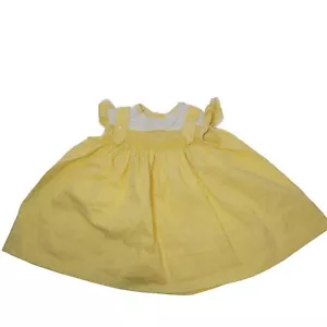 Polly Flinders yellow and white vintage smocked dress 18M EUC - Picture 1 of 4