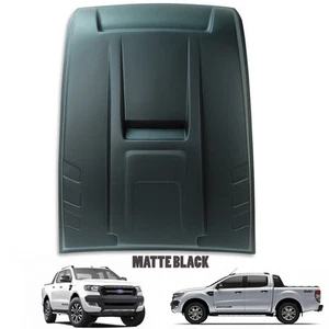 Matte Black Turbo Scoop Bonnet For Ford Ranger Facelift Wildtrak UTE 16 17 V2 - Imagen 1 de 6