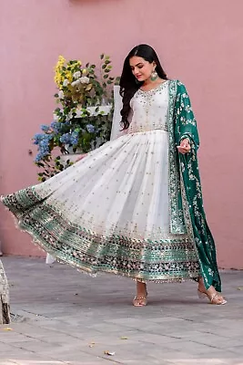 BRIDAL GALLERY Damen Kleid Pakistan Indisch Salwar Kameez Konfektions- Hochzeit Party Kleidung