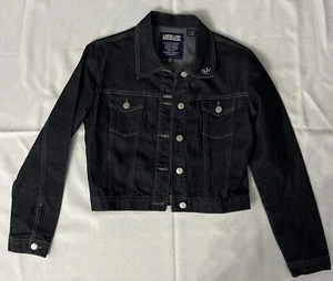 MEOSHE Vintage Girls Denim Jean Trucker Jacket Large.Y2K - Picture 1 of 8