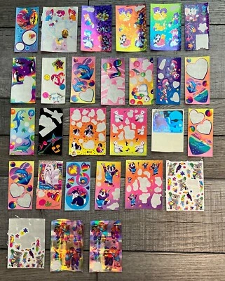 Lisa Frank Vintage 90s Sticker Lot Partial Sheets Dog Unicorn Seal Panda Glow - Image 1 of 4
