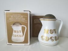 Williams Sonoma Hot Chocolate Cocoa Pot Frother Maker  32oz Ceramic,Brand New