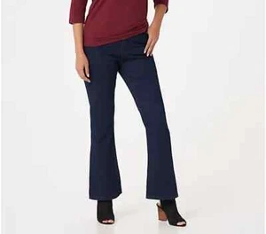 Denim & Co.Easy Stretch Denim Regular Pull-On Bootcut Jeans,Dark Wash22W A383382 - Picture 1 of 7