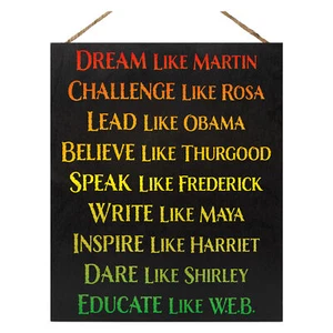 JennyGems Black History Sign Decor Influential People in History Wall Hanging - Picture 1 of 10