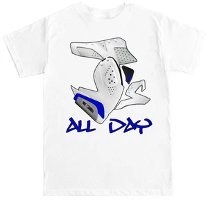 Camiseta deportiva azul Js ALL DAY 6 a juego con zapatos de liebre alternativos Air Js 6 - Imagen 1 de 3