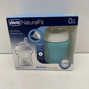 2 Chicco baby bottle NaturalFit 0M+-5 Oz Bottles  NEW Anti-colic 2pack - Picture 1 of 6