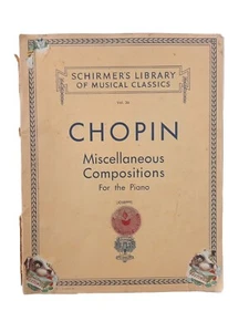 Chopin Miscellaneous Compositions For The Piano ( Schirmer's Library 1944) - Picture 1 of 15