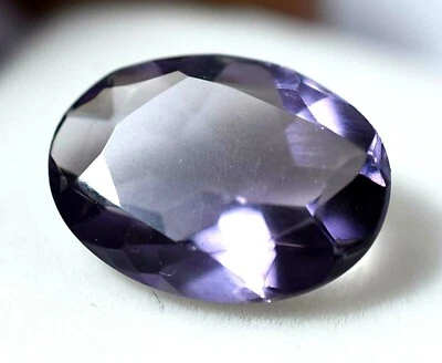 Lab Created4.80 Ct Purple Amethyst Superb GGL Certified Transparent Oval Cut Gem - Image 1 of 4