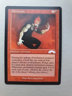 Paroxysm, MTG Exodus (1998), Uncommon Red Enchant Creature NM - Image 1 of 2