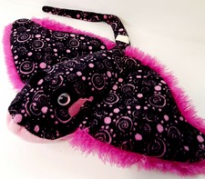 Aquarium STING RAY 20” Plush 16” WINGSPAN 1994 The Petting Zoo Pink Swirl Black
