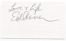 Ed Asner Signed 3x5 Index Card Autographed Actor Lou Grant Mary Tyler Moore Show
