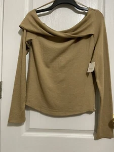 Neu mit Etikett Free People We the Free Addie Schicht-Top in Winterweizen Größe XL UVP 68 $ - Bild 1 von 6