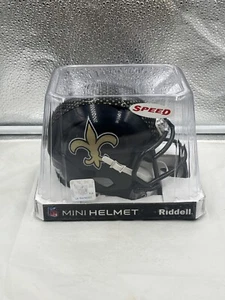 New Orleans Saints NFL Riddell Speed Black Alternate Replica Mini Helmet - Picture 1 of 4