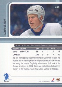 2001-02 BAP Signature Series Hockey #198 Wade Belak