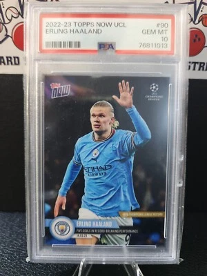 2022-23 Topps Now UCL Erling Haaland #90 PSA 10 - Image 1 of 2