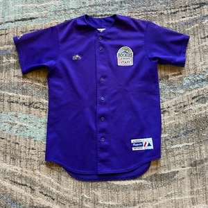 Vintage 1998 MLB All-Star Game Denver Colorado Rockies Staff Jersey Shirt Sz M - Picture 1 of 7