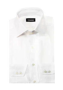 Camisa Limité blanca lisa exclusiva con puños de barril talla 39 IT / 15 1/2 EE. UU.... - Imagen 1 de 3