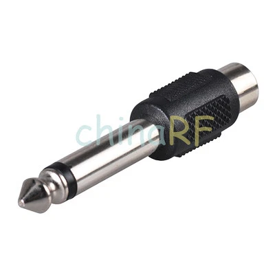 10pcs 6.35mm (1/4") Male Plug to RCA Phono Female Socket Audio Video Adaptor - Image 1 of 2