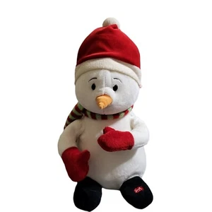 Russ Plush Dancing Snowman Stuffed Animal Scarf Top Hat 13.5" Animated Winter - Foto 1 di 10