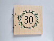 30-lecie Księga gości Album urodzinowy Drewniany scrapbook Spersonalizowany prezent