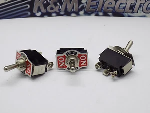 1 interruptor de conmutación de encendido/apagado/encendido 10A 250V CA,15A 125V 3PDT 3 tornillos - Imagen 1 de 3