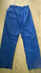 BIG LARGE pantalone uomo blu royal Work Factory NUOVO vita 46" 50", TR278 - Foto 1 di 4
