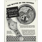 1947 Grana Automatic Watch: Watch of the Future Vintage Print Ad