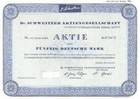 Dr. Schweitzer Aktiengesellschaft 1970 50 DM