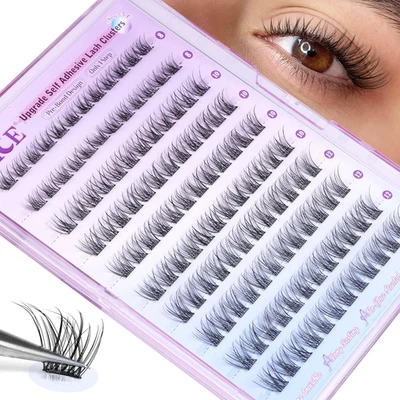 Self Adhesive Eyelashes Reusable Natural Self Adhesive Lash Clusters Wispy Press - Image 1 of 4