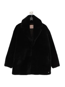 Twin Set Women's Coat UK 10 Black 100% Polyester Overcoat - Picture 1 of 6