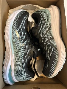NEW Asics Gel Stratus 3 Knit Tennis Shoes Women’s Size 9.5 Black & Clear Blue - Picture 1 of 11