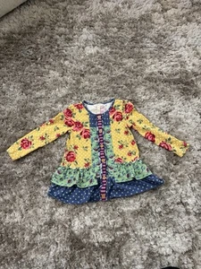 Matilda And Jane Childs Flower Print Dress Size 4 - Picture 1 of 3