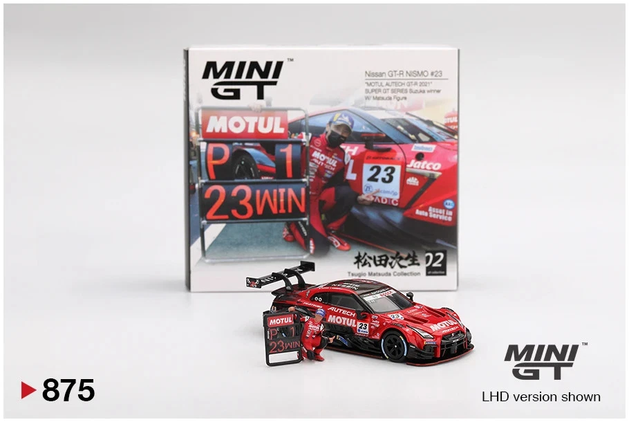Mini GT MGT00875LHD Nissan GT-R NISMO #23 "MOTUL AUTECH GT-R 2021" SUPER GT S... - Immagine 1 di 2