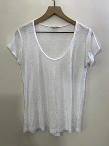 James Perse Slub Scoop Neck T-Shirt 1 Basic Minimalist Capsule Streetwear Luxury - Picture 1 of 14