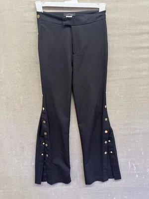 Romeo Juliet Couture Pants Womens Small Flare Gold Button High Rise Stretch - Image 1 of 4