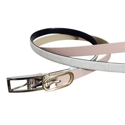 Bundle of 2 Belts Women's Pink and Black/Snakeskin Belt - Image 1 of 4