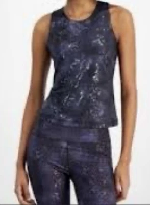 NUEVO CON ETIQUETAS ID Ideology Midnight Foil Sujetador Camiseta sin mangas y Bicicleta Conjunto Corto Negro Profundo Talla M Foto 1 de 4