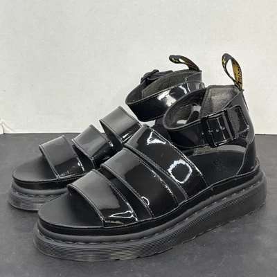Dr. Martens Sandals Womens Size 8 Black Clarissa II Quad Patent Platform EU 39 - Image 1 of 4
