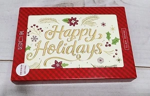 Hallmark Image Arts Boxed Christmas Cards Foiled "Happy Holidays" -NEW- 16 count - Picture 1 of 2