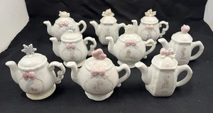 Enesco PRECIOUS MOMENTS Mini Teapot Choose Your Month $10 EACH - Picture 1 of 11