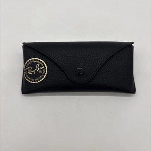 Ray-Ban Black Leather Pouch Universal Soft Sunglasses Case Used Minimal Wear - Picture 1 of 3