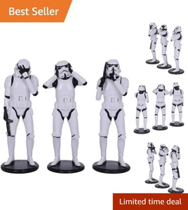 Stormtrooper Three Wise Figurines - Unique Sci-Fi Collectible (14cm) - Picture 1 of 11