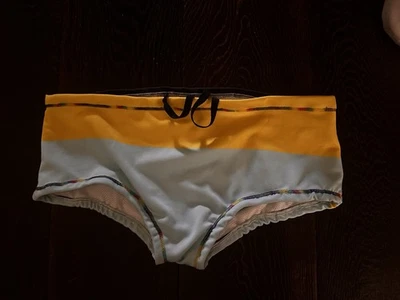 Speedo Hombres Verde Naranja Rayas Eco Resistencia Natación Calzoncillo Traje de Baño Talla 36 38 Foto 1 de 4