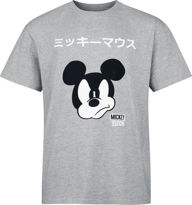 Mickey Mouse T-Shirt Herren Japanese - Oversize grau meliert Filme, TV-Serien - Bild 1 von 3